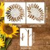 American Countryside Style, Children's Creative Drawing Board, 5 Pieces/set, Sunflower Theme, Flower Painting Template,  Washed DIY Graffiti Board