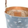 Longchamp Le Roseau Съемный плечевой ремень Металлическая бамбуковая застежка Ткань Коровья кожа Сумка через плечо Средняя женская сумка через плечо Синий 10281HGL028