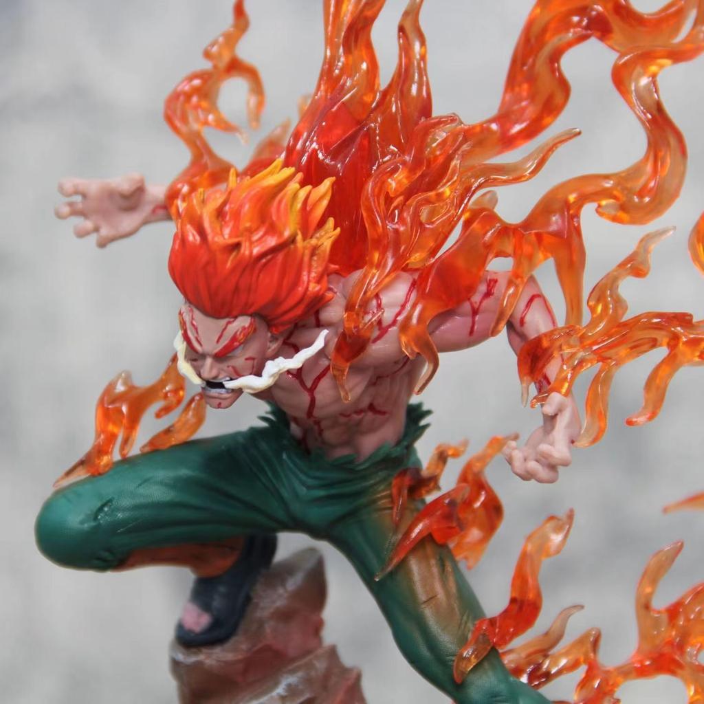 26 см Фигурка Наруто Майт Гай Десять лет Шиноби Аниме Экшн-фигурка со светом Бессмертный Сидящий ПВХ Модель Коллекционная Игрушка Подарок