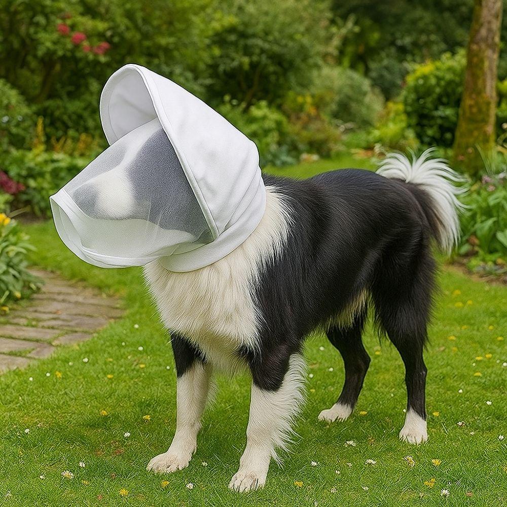 Ear Shield Dog Headgear Breathable Mesh Pet Head Cover Pet Supplies Dog Anti-Bite Hiking