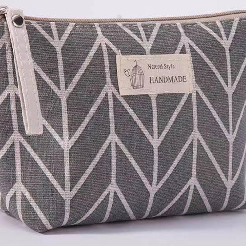 Canvas Cosmetic Bag Large Capacity Fabric Change Bag Travel Area Cosmetics Wash Storage Bag