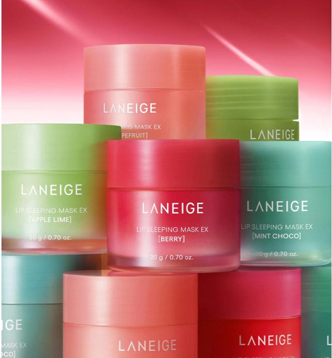 LANEIGE Ночная маска для губ 20 г – Увлажняющий ночной бальзам для губ в 11 вкусах