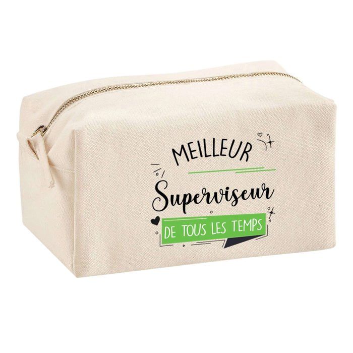Trousse multifonction Meilleur Superviseur de tous les temps Cadeau Idée Personnalisé Original | Trousse Scolaire Fournitures Bureau