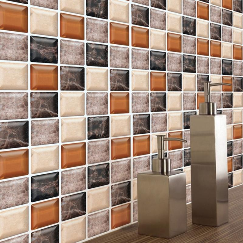 Настенная плитка Нескользящие ПВХ наклейки на пол 6 шт. Быстрая установка Наклейки для безопасности в ванной комнате Для влажных зон Стена над кухонной раковиной