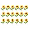 18Pcs Sunflower Felt Patch 3D Handmade Vibrant Colors Exquisite Flower Patches for Clothing Bags Hair Clips Brooches
