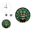 Luxury 25x25cm Custom Wood Wall Clock with Inlaid Wood or Resin Features