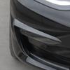 For Tesla Model 3 Y 2017-2024 Accessories Glossy Black Carbon Look Car Front Bumper Fog Light Frame Spoiler Decoration Body Kit