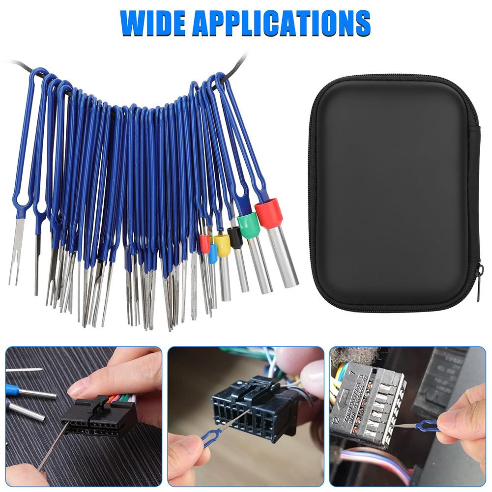 36Pcs Terminal Removal Tool Kit Depinning Tool Electrical Connector Pin Removal Terminal Disassembly Tools Car Pin Extraction