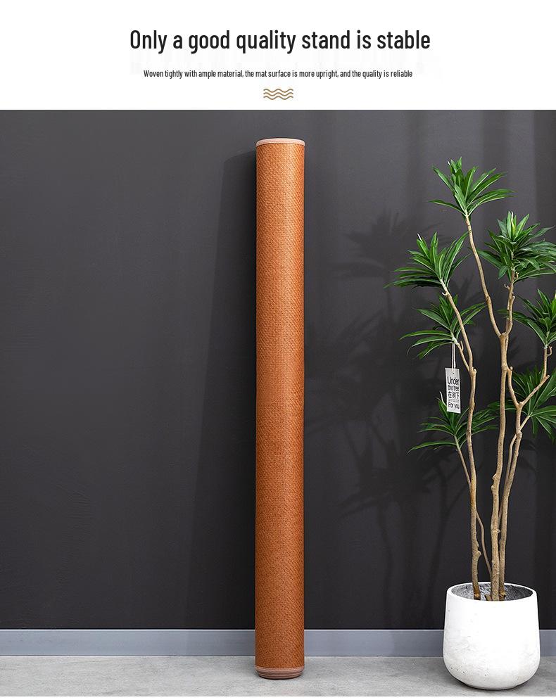 Складной двусторонний летний татами из ледяного шелка и ротанга, бамбуковый коврик