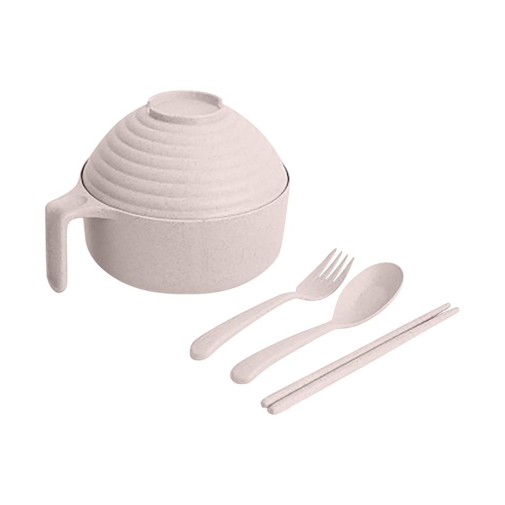 Столовые приборы Миска для лапши быстрого приготовления с крышкой Бытовая миска для лапши быстрого приготовления Чашка для лапши быстрого приготовления Портативная столовая посуда Набор из пяти предметов