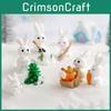 Очаровательные зимние фигурки из смолы в виде снеговиков и зайцев для DIY-проектов