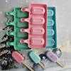 Силиконовая 4 даже овальная форма для мороженого с мороженым DIY пищевая силиконовая форма для мороженого