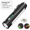 Новейший перезаряжаемый EDC-фонарик с RGB боковым светом 1600 люмен Портативные карманные фонарики USB-C для улицы, чрезвычайных ситуаций, работы