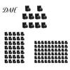 String Light Installation Tools Outdoor Clips, Black Plastic Organize Hooks, Edge Mounts Weather Resistant Snap-on Fasteners for Garden Backyard