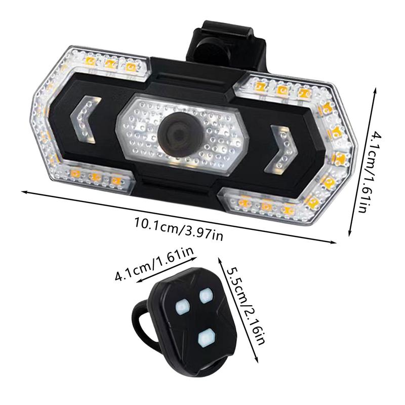 Задний фонарь для велосипеда, указатели поворота для велосипеда, беспроводные указатели поворота с дистанционным управлением, 5 режимов, водонепроницаемый, подходит для любого дорожного велосипеда, безопасность