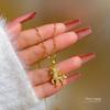 Fashionable Small Collarbone Necklace Women'S Gold New Diamond-Encrusted Unicorn Animal Necklace Pegasus