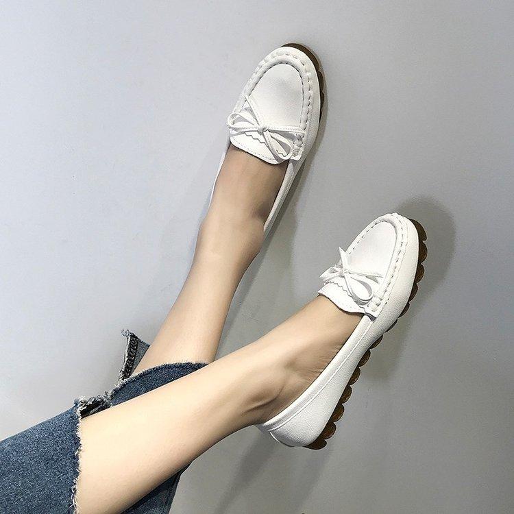 Genuine Leather Flats Casual Slip On Loafers Woman Shoes Comfortable Soft Bottom Flat Shoes Vintage Style Woman Footwearhj76