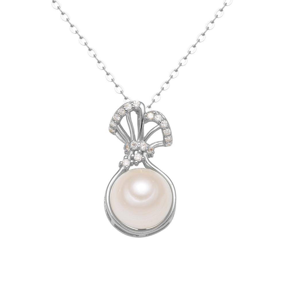 Серебряное ожерелье S925 с натуральным жемчугом, женская легкая роскошная нишевая цепочка на ключицу 2025 года, цепочка на шею с ветром