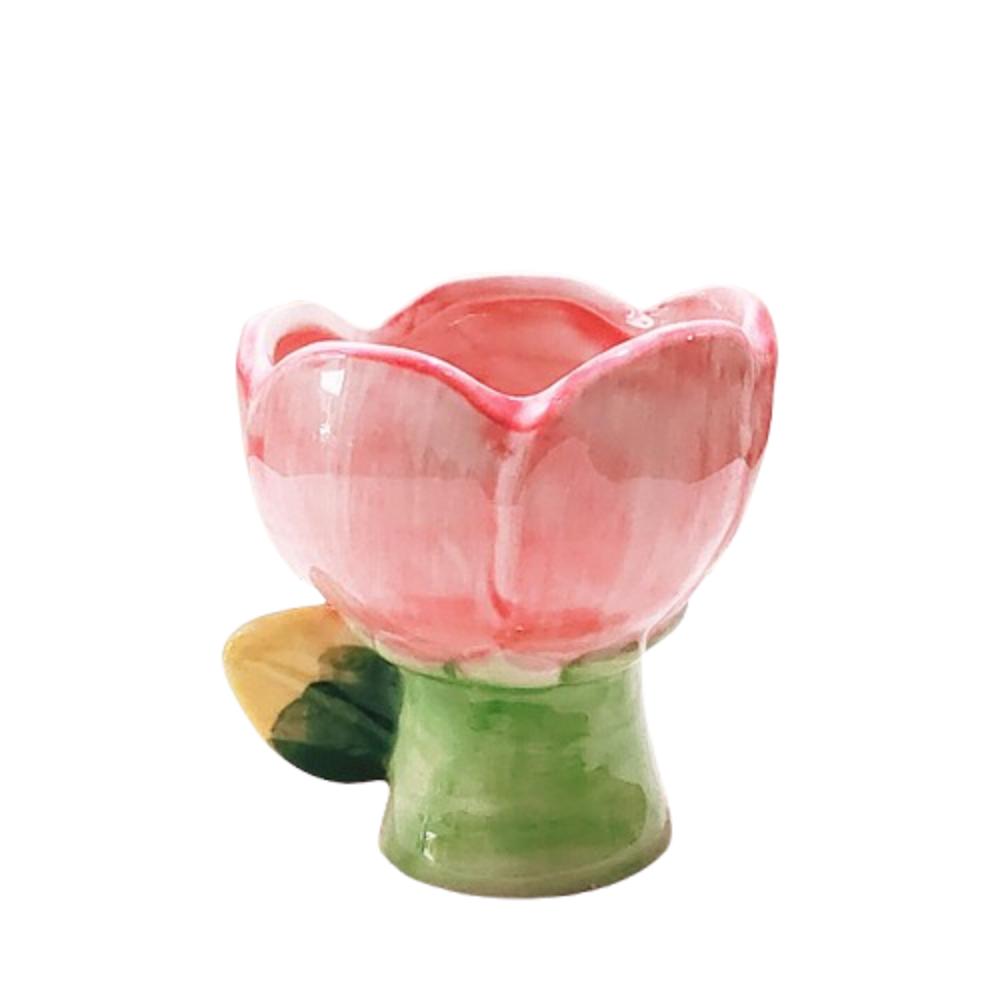 Nordic Style Flower Type Water Cup Handmade Ice Cream Dessert Bowl Breakfast Mug Garden