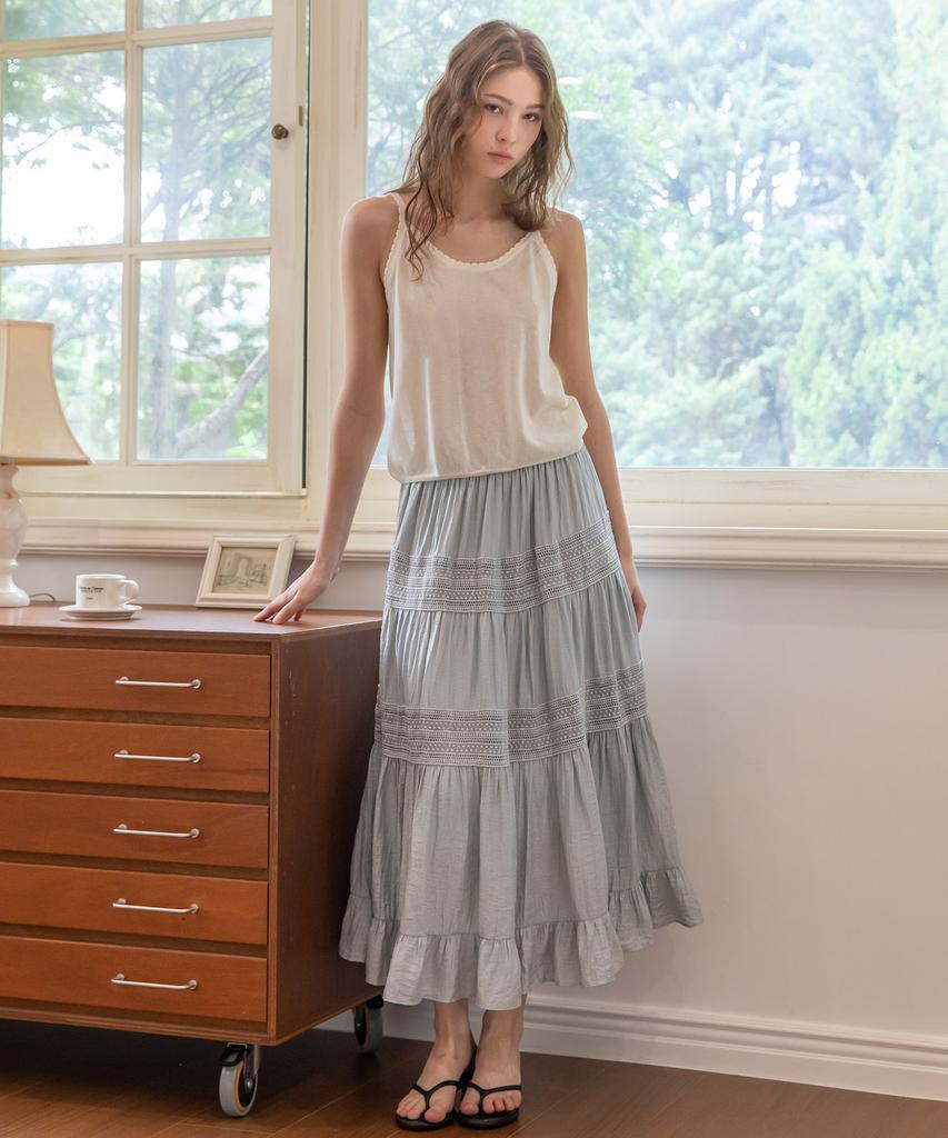 J Mark New York Lace Banded Skirt_5Color