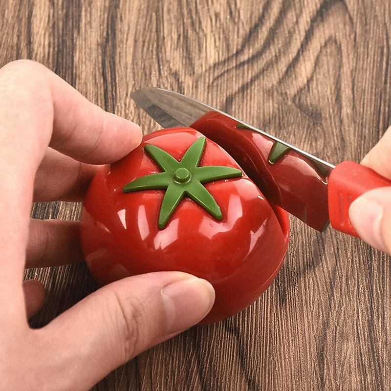 1 шт., точилка для ножей, инструменты для точилки ножей, симпатичный мини-креативный точильный камень в форме помидора, точилка для ножей, кухонные гаджеты