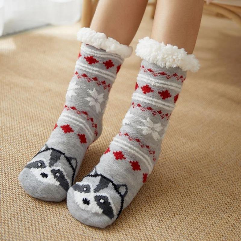 Women Winter Warm Soft Indoor Socks Cozy Plus Pile Carpet Sleeping Sock