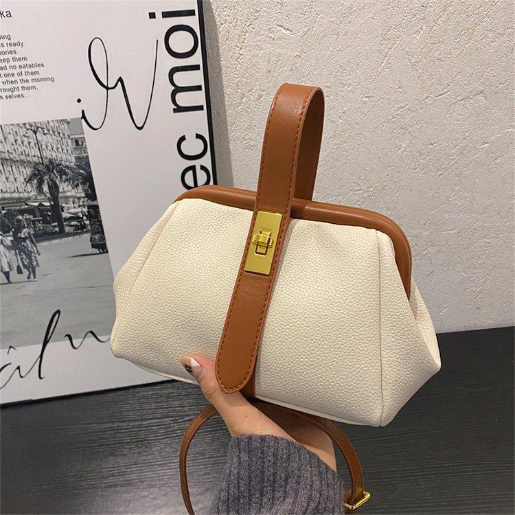 Сумка женская 2024 осень и зима новая мода замок портативный клип ракушка сумка универсальная сумка через плечо