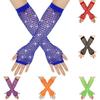 Mesh Gloves Fingerless Fishnet Gloves Mittens Sheer Wear Fancy Dress For Womens Sexy Girls Punk Goth Dance Glove