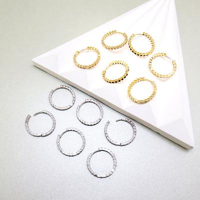 Круглые серьги-кольца Niche Design, полностью инкрустированные бриллиантами, со стильными застежками-пряжками