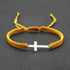 Creative Personality Stainless Steel Cross Hand-woven Adjustable Colored String Couple Versatile Bracelet