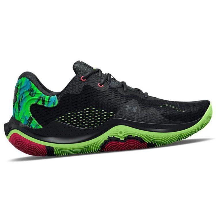 Under Armour Мужские баскетбольные кроссовки Spawn 5 Черный Зеленый Красный 3025345-002