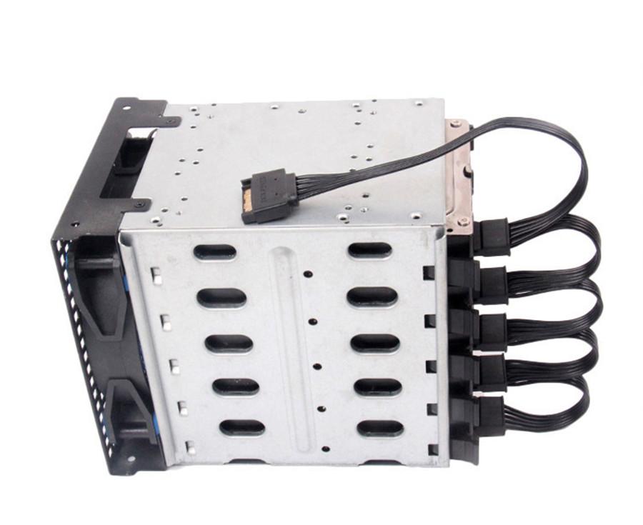 5PCS SATA Power 15 Pin 1 Male To 5 Female Splitter Hard Drive Adapter Cable Expa