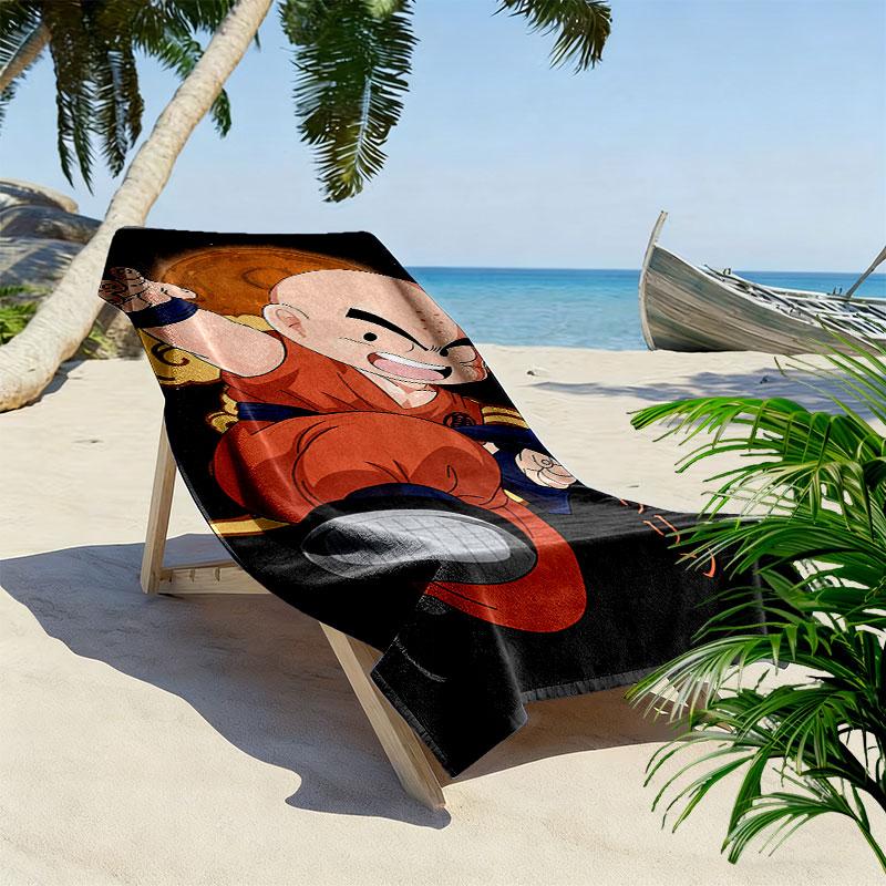 Dragon Ball Print Beach Towel, Large Soft Quick Dry Towel for Beach Camping Swimming