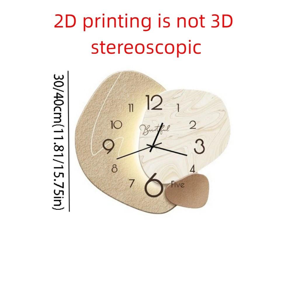 Nordic Digital Wall Clock High-end Wall Hanging Clock Simple Wall Painting Light Dining Table