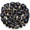 50pcs/Bag Glitter Mixed Shape Sew On Glass Rhinestone Gold Claw Crystal Buckle Diy Wedding Decoration Accessories