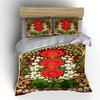 Red roses and white flowers. Bedding sets Duvet cover sets Duvet covers Pillowcases(1 * Duvet Cover 2 * Pillowcases, without duvet insert)