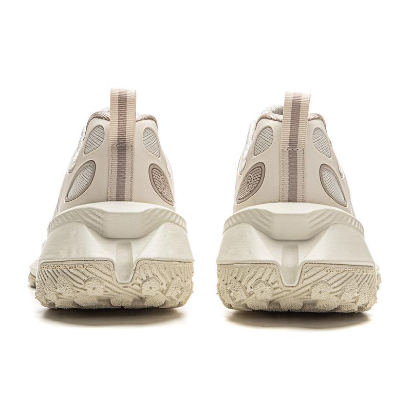 Li Ning Youxia Versatile Wear-Resistant Shock Absorbing Low-Top Casual Running Shoes Unisex Sneakers Beige AZGV087-2