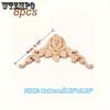 8pcs Carved Wood Appliques for Furniture, French-Style Floral Corner Woodcarvings, Unpainted Solid Wood Decorative Rosettes