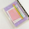 5PCS Zipper Envelopes Pocket PVC Binder Pocket High Quality Loose Leaf Bag