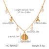 Seashell Stainless Steel Starfish Marine Life Pendant Dopamine Necklace Light Luxury Niche Titanium Steel Necklace