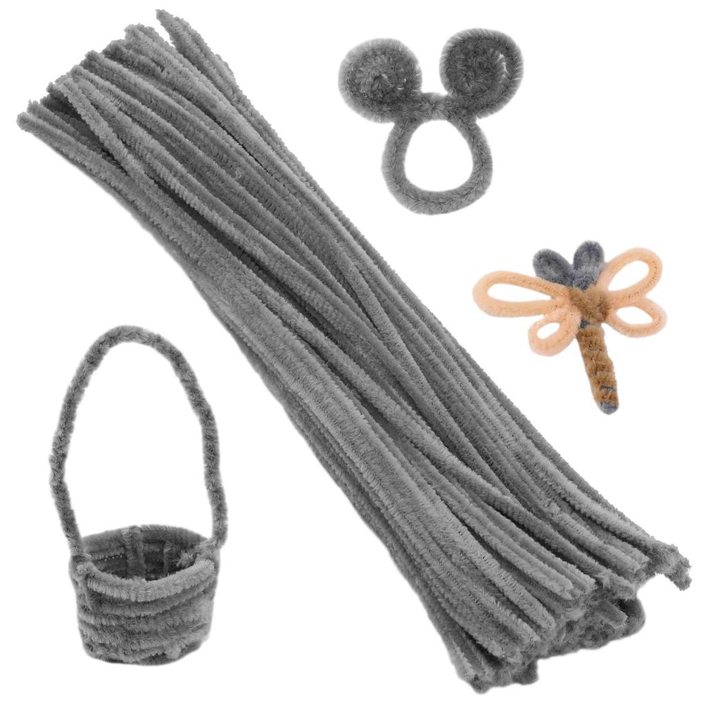 Fenrry 100PCS Pipe Cleaners Chenille Stem Solid Color Pipe Cleaners Set for Pipe Cleaners DIY Arts Crafts Decorations