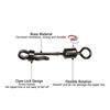 Line Rolling Swivel With Lock Fishing Rolling Swivel Snap Change Connector 8-Shape Connect Ring