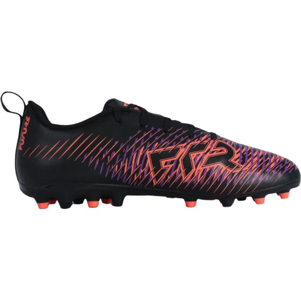 Puma Future 8 Play Mg Jr Synthetic Leather Fabric Comfortable Durable Wear-Resistant Low-Top Kids Soccer Shoes Kids Soccer Shoes Black 108393-01