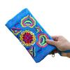 Women Ethnic Handmade Embroidered Wristlet Clutch Bag Zipper Purse Long Wallet