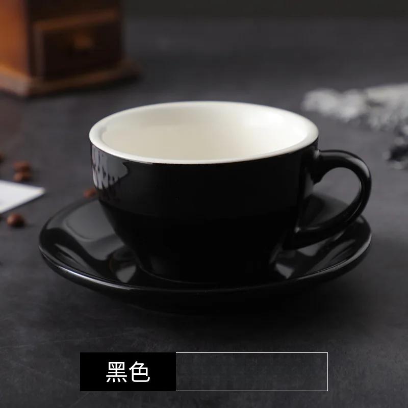 Цветная глазурь, толстая керамическая чашка для капучино латте, профессиональная фигурная чашка, стандартная чашка для соревнований, кружка для кофе объемом 250 мл
