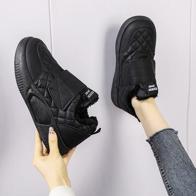 Осенне-зимние кожаные водонепроницаемые черные кроссовки женские 2025 новые повседневные нескользящие рабочие туфли для работы на кухне не устают