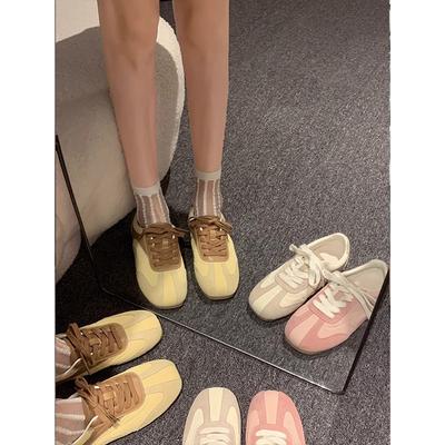 Кроссовки ретро-цвета с плоской подошвой немецкого производства для женщин 2025 года, новые удобные и дышащие небольшие повседневные спортивные туфли Forrest Gump