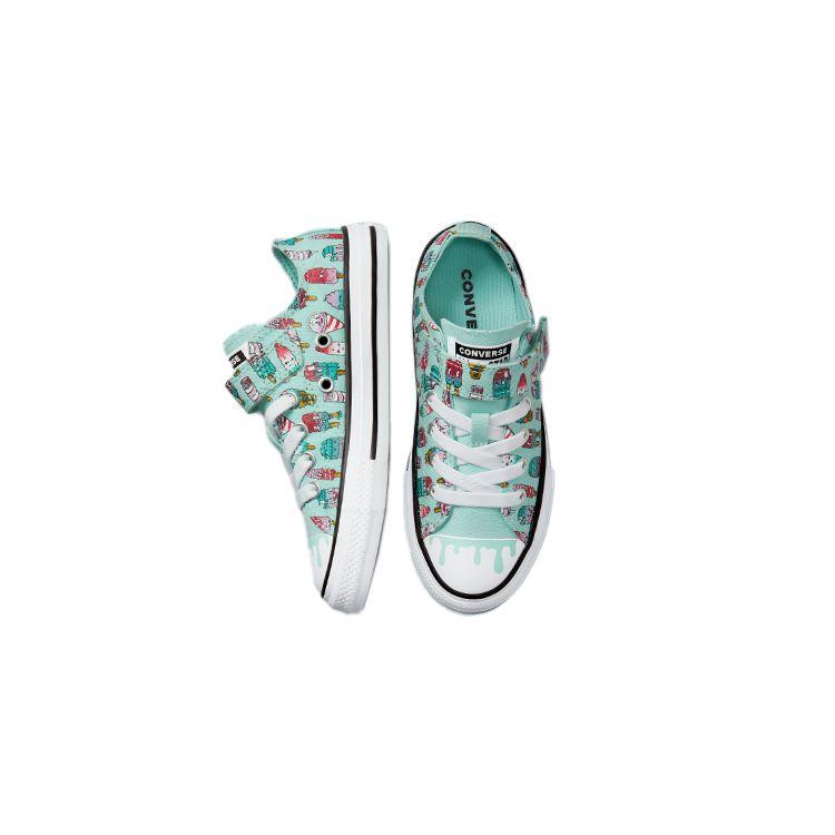 Converse Детские кроссовки Chuck Taylor All Star Low Easy-On PS Sweet Scoops Blue Light-Dew Prime-Pink A02151F