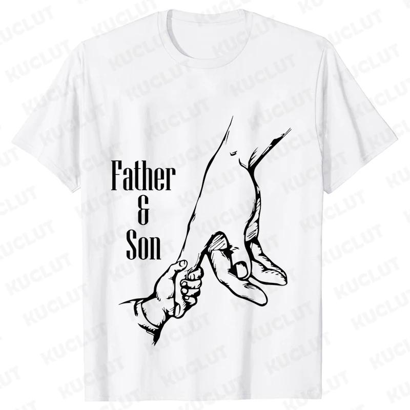 Футболки для отцов и сыновей, забавный подарок для папы, оригинальные футболки, на день рождения, мужская футболка для папы от сына, футболки для дочерей, топы с коротким рукавом