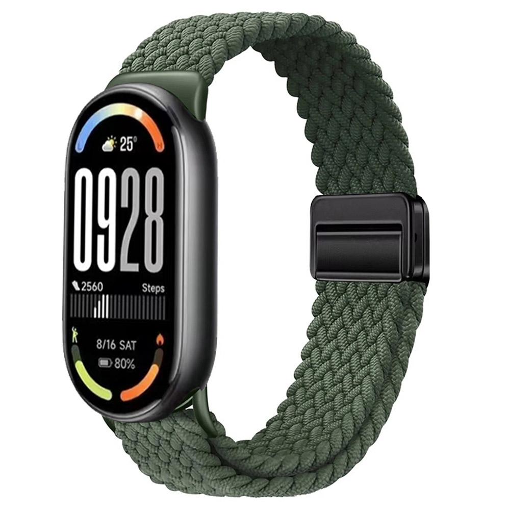 Нейлоновый петлевой ремешок для Xiaomi Mi Band 10 Браслет Плетеный Браслет Дышащий Наручный ремешок для XiaoMi Band 8 9 10 NFC Магнитная застежка Ремень